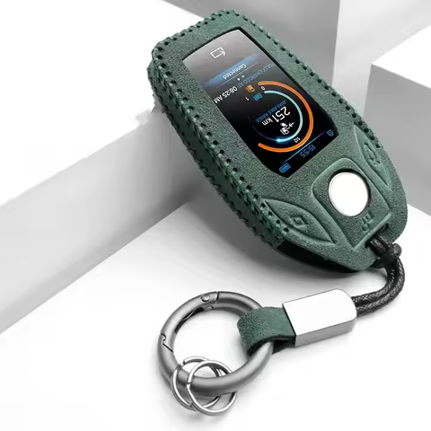 Dedicated Made of Alcantara Car Keys Protective Bag Case Cover for BMW LCD Key i8 X7 X5 X3 730 740