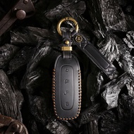 DENZA D9 EV 2024-2025 Car Key Cover Key Fob BYD DENZA EV Cowhide Leather Key Case Car Accessories ke