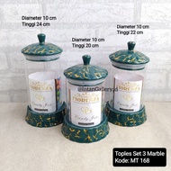 Toples Kaca Set 3 Pcs Fiorenza