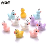 iYOE 10pcs Mix Cute Animal Duck Charms Resin Charms For Making Bracelet Earring Necklace Pendant Jewelry Supplies Beads