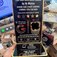 QR + NFC Luxury desktop board | Open Google Maps review & payment | High-end design for Spa, Cafe, S