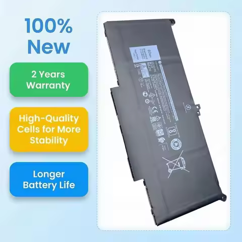 New F3YGT 7.6V 60Wh DJ1J0 Laptop Battery For DELL Latitude 12 7000 E7280 E7290 E7380 E7390 E7480 E74
