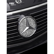 Suitable for 20-22 Mercedes-Benz Benz EQC Rhinestone Stickers Front Car Logo Rear Car Logo Wheel Bod
