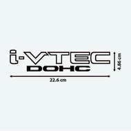2PCS HONDA I-VTEC DOHC CAR STICKER DOOR SIDE CITY CIVIC ACCORD CRV CRZ HRV JAZZ FIT GM6 FK8 FC FB FD