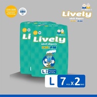 Pack Of 2 Balls Lively Adult Diapers AM PM Adhesive Adult Diapers