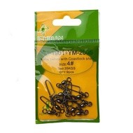 Ichiban YM1901+YM2005 Crane Swivel with Coast Lock Snap (4/0, 3/0, 2/0, 1/0, 1, 2, 4, 6, 8, 10)