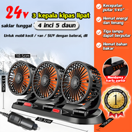 Lebih dingin dari salju Undine Kipas Angin Mobil 12V/24V 3 kepala dingin ac truk Tiga kepala dapat d