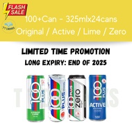 100 Plus Can - 100 plus Active / 100 Plus Zero / 100 Plus Lime  325ml x24cans [SG STOCK]