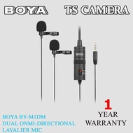 TO SHIP BOYABY-M1DM DUAL OMNI-DIRECTIONAL LAVALIER MIC / BOYA DUAL HEAD MIC / BOYA M1DM DUAL HEAD LA