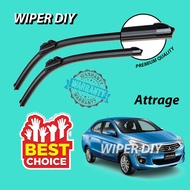 Mitsubishi Attrage 2013 - Present Silicone Wiper Blade Windscreen Viper Pengelap Kereta