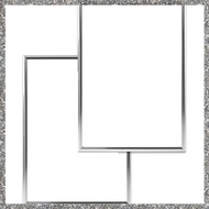 (GJFZ) 6 Picture Frames A4 Silver Picture Frames with Unbreakable S Picture Frames for Family Photos