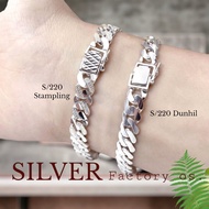 💥PROMO💥Original Silver 925 #S220 - 0.8cm Men Bangle - Gelang Tangan Perak 925 Lelaki (Bangle Dunhill/ Stampling)