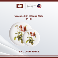 Vantage Fine Porcelain 8" Coupe Plate + 6" Coupe Plate