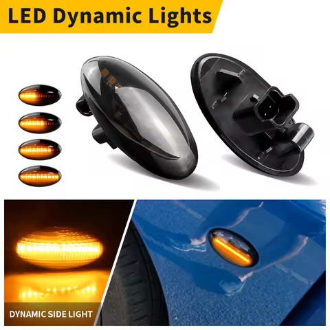 2PCS Car LED Fender Side Marker Light DRL Daytime Running Light For Citroen C2 03-07 C6 05-12 C5 01-