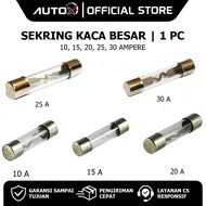 1 PC Large Glass Fuse 15 20 25 30 Ampere 15A 20A 25A 30A Fuse Tube Fuse Glass Fuse