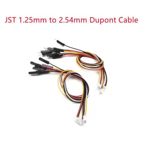 5Pcs JST 1.25mm To 2.54mm DuPont 1P Cable 10/15/20cm Male Female 2P/3P/4P/5P/6P/8P/10P Connection Wi