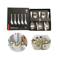 Sku219- Set 5 muỗng inox cao cấp, dáng ngắn sang trọng bền bỉ, kt 14.5cm x 4.5cm