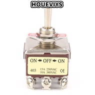 HOUEVIYS ​​3 Position Switch​​, High Current Capacity Controller Device 4PDT 12 Pin Rocker Switch He