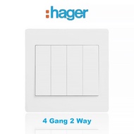 HAGER MUSE SERIES 4 GANG 2 WAY SWITCH