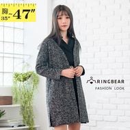 Elegant Generous Simple Style Loose Slim-Fit Extended Slit Wool Sweater Knitted Thin Jacket (Gray L-