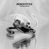 READY Couple Rings Niche Design Couple Rings Happy Morning Good Night Light Luxury Cat Rings High-en