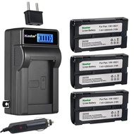 Kastar 3-Pack BDC-58 Battery and LCD AC Charger Compatible with Sokkia BDC46, BDC46A, BDC46B, BDC-58