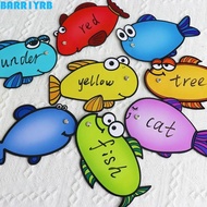 BARR1YRB Alphabet Letter Tracing Card, Dry Erasable Cards Magnetic Go Fishing Game Learn English Wor