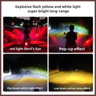 Mini Driving Light Mocycle Driving Spot Light 4 Modes Light Waterproof With Switch