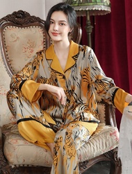 ชุดนอน Gold zebra pajamas (premium silk satin)
