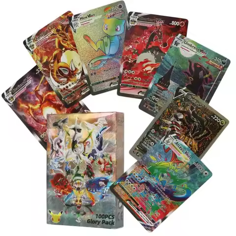 60/100Pcs English Pokemon Cards rare EX Vstar Vmax GX Shiny Arceus Charizard Mewtwo Pokemon trading 