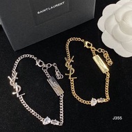 YSL 方牌字母手鍊