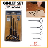 4pcs Penebuk Lubang Kayu / Auger Gimlet Set/  2,3,4,5MM Small Hand Drill Twist Tool Driller Hole Ala
