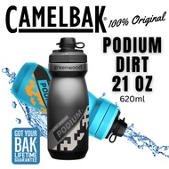 CAMELBAK Podium Dirt 21oz Cycling Water Bottle (0.62 Liter, Mud Cap, Easy Squeeze, Jet Valve )