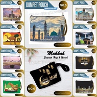 Medina Mecca Printing Wallet 19.5 x 16.5 cm | Poch Coins | Poch Cosmetics | Hajj and Umrah Souvenir 