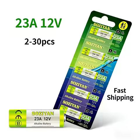 12V 23A A23 Alkaline Battery, Long-Lasting for Doorbell, Remote Control, Toys, Universal Compatible 
