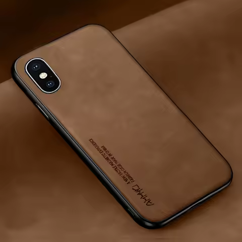 Simple pattern Soft leather cover For Apple Iphone X XS MAX XR TPU Silicone bumper case For For Appl