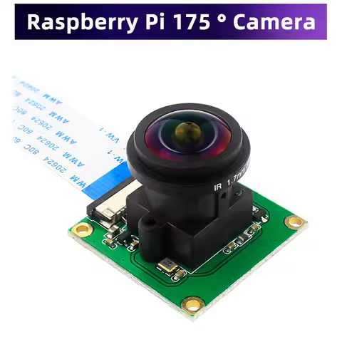 Raspberry Pi Camera 175 Degree OV5647 Sensor 5MP Cameras Module Wide Angle Fisheye Lens for Pi 5 / 4