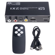 SWEET~ HDTV 2x1 Switcher Sound Splitter ARCs Function 4K UHD 1080P 240Hz Output