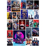 Set of 25 Formula 1 Max Verstappen racing car stickers, F1 car stickers, F1 racing car stickers