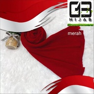AGUSTUS MERDEKA!! Kerudung Segiempat Merah Bendera Agustusan Upacara 17 an Jilbab Lomba Meriah Merah