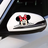 Cute Creative Body Rearview Mirror Sticker Car Sticker Block Scratches Car Cartoon Sticker