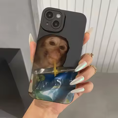 Funny Monkey MEME Phone Case For IPhone 16 15 14 13 12 11 Pro Max X XR XS 7 8 Plus Mini SE 2020 2022