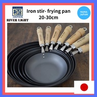 【Direct from Japan】 Riverlight ( River light ) iron Frying pan pole Japan Stir-fry pan made in Japan Wok 8130-000218, 8130-000222