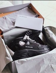 全新Balenciaga 巴黎世家 Triple s 老爹鞋 黑色544351W2FB11000 |正版正貨