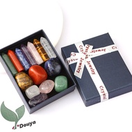 Chakra Healing Crystals Wands Natural Chakra Stones Reiki Healing Crystal Points Gemstones Wand Set 