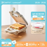 Máy kẹp nướng bánh Lock&Lock Bianco Sandwich maker Màu ngà EJB126IVY đa năng sandwich & waffle 600W