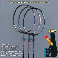 AST100z 28LBS Badminton Racket - Carbon Tension Material Max 28LBS Bonus Bag and Grip
