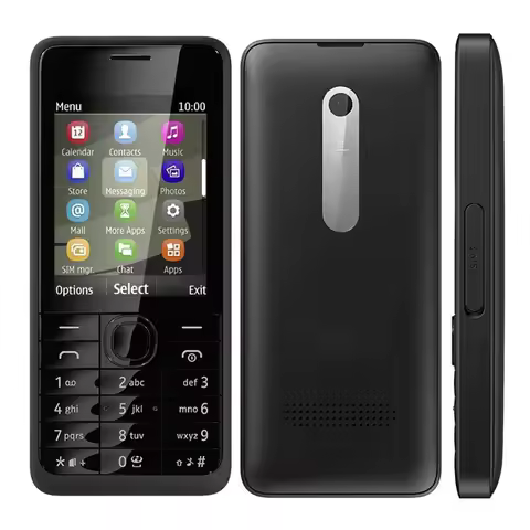 Original Used 301 Mobile Cell Phone 3MP Unlocked 3G 2G GSM 850/900/1800/1900 Single/Dual Sim Card. M