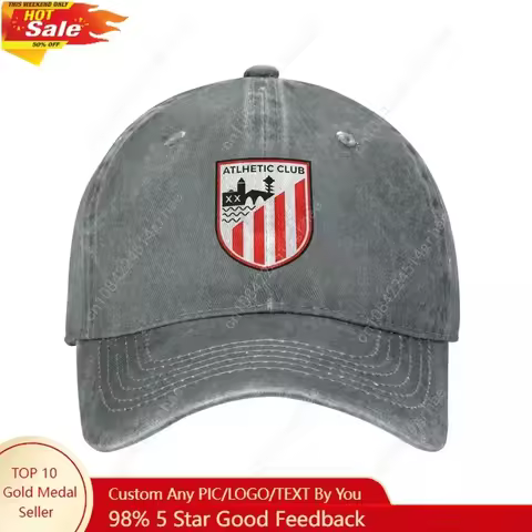 Vintage A-Athletic Club Bilbao Baseball Caps Unisex Distressed Washed Sun Cap Spain Espana Outdoor A