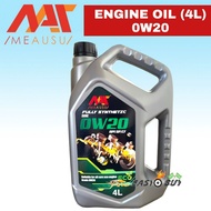 (100% ORIGINAL) MEAUSU ENGINE OIL FULLY SYNTHETIC SAE 0W20 ECO API SP/CF 4L 4LITER 0/20 0W-20